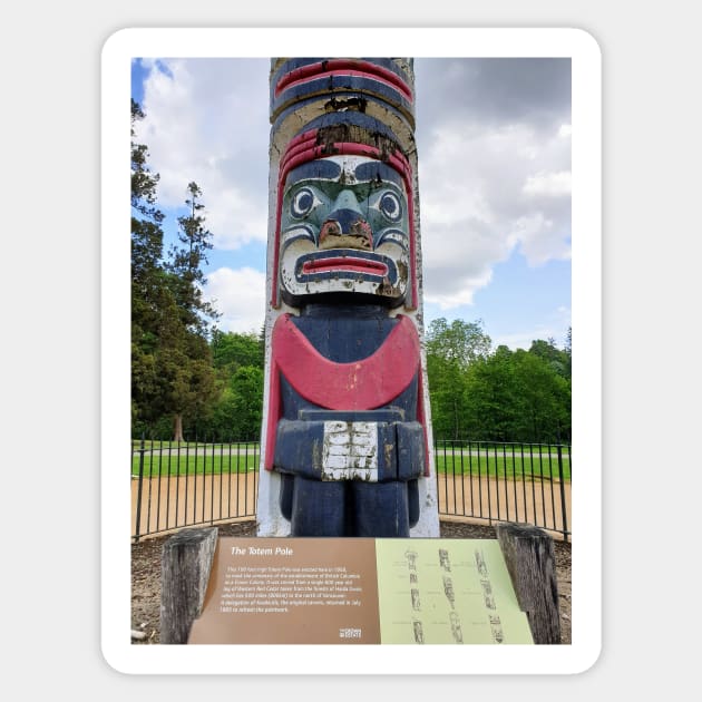 Totem pole in Virginia waters Sticker by fantastic-designs